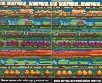 Nieuwe treinen voor het hedendaags goederenvervoer. Trains nouveaux pour marchandises modernes